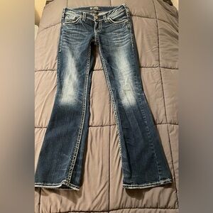 Women’s Silver Low Rise Boot Cut Jeans